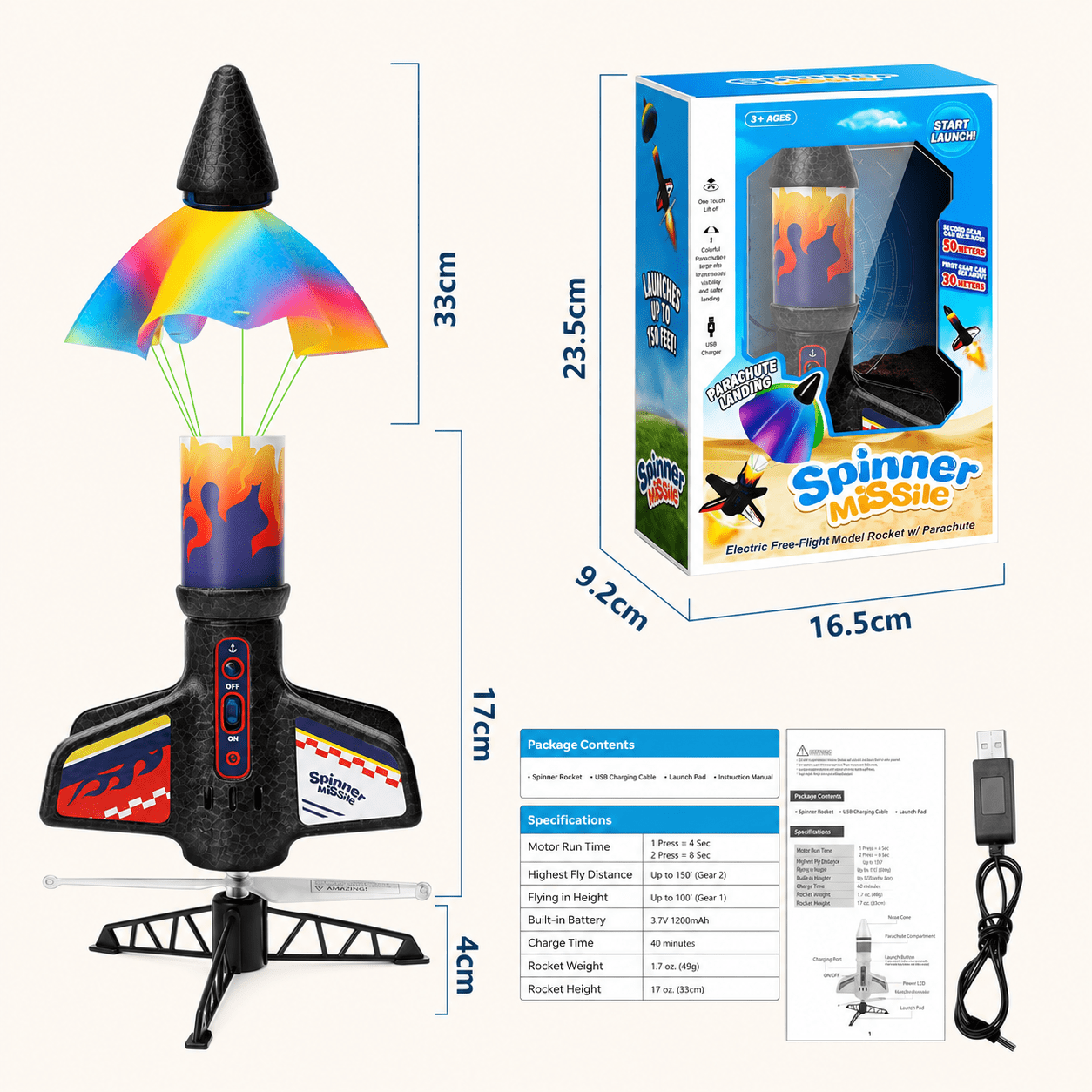Outdoor Rocket Launcher Set for Kids