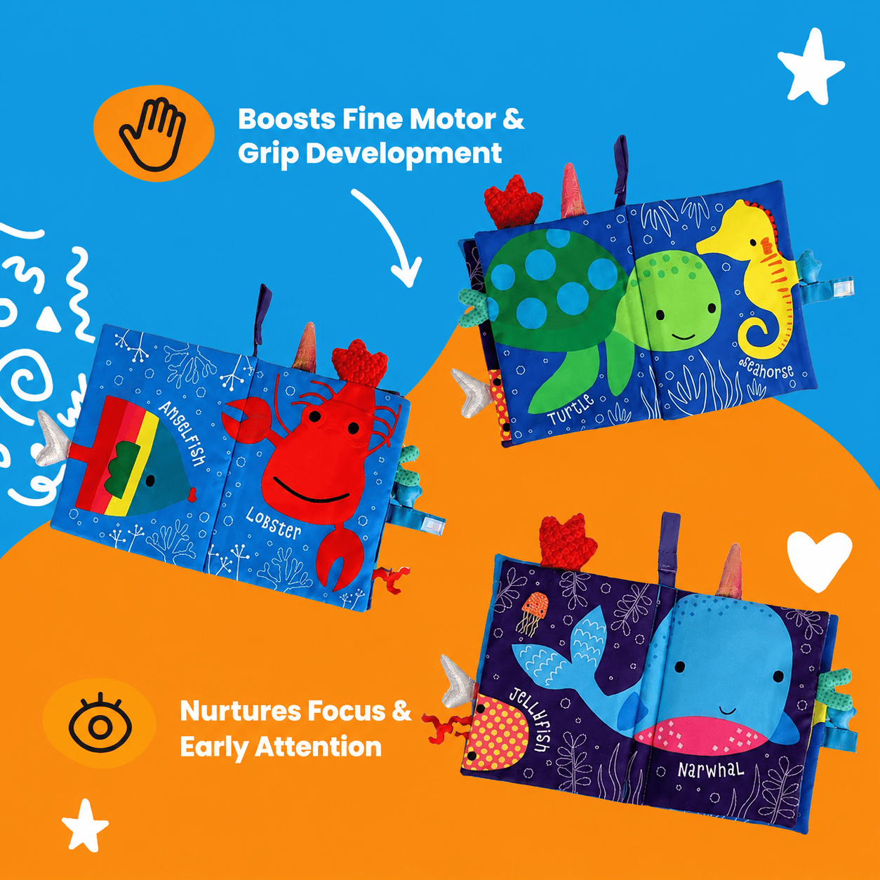 3D Animal Tails Cloth Book