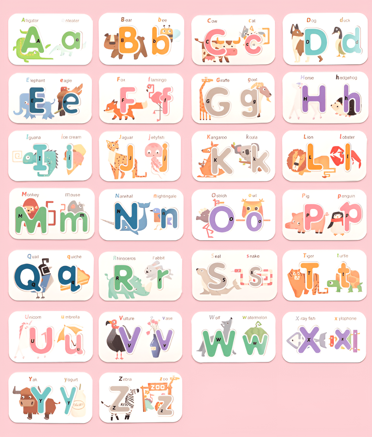 Alphabets & Numbers Wooden Flash Cards
