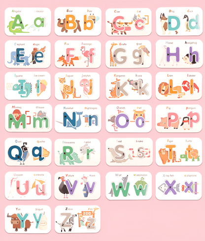 Alphabets & Numbers Wooden Flash Cards