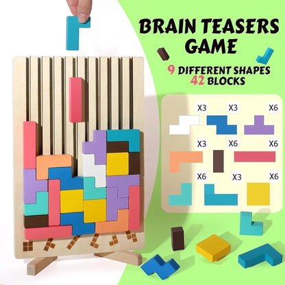Montessori 3D Tangram Puzzle Blocks
