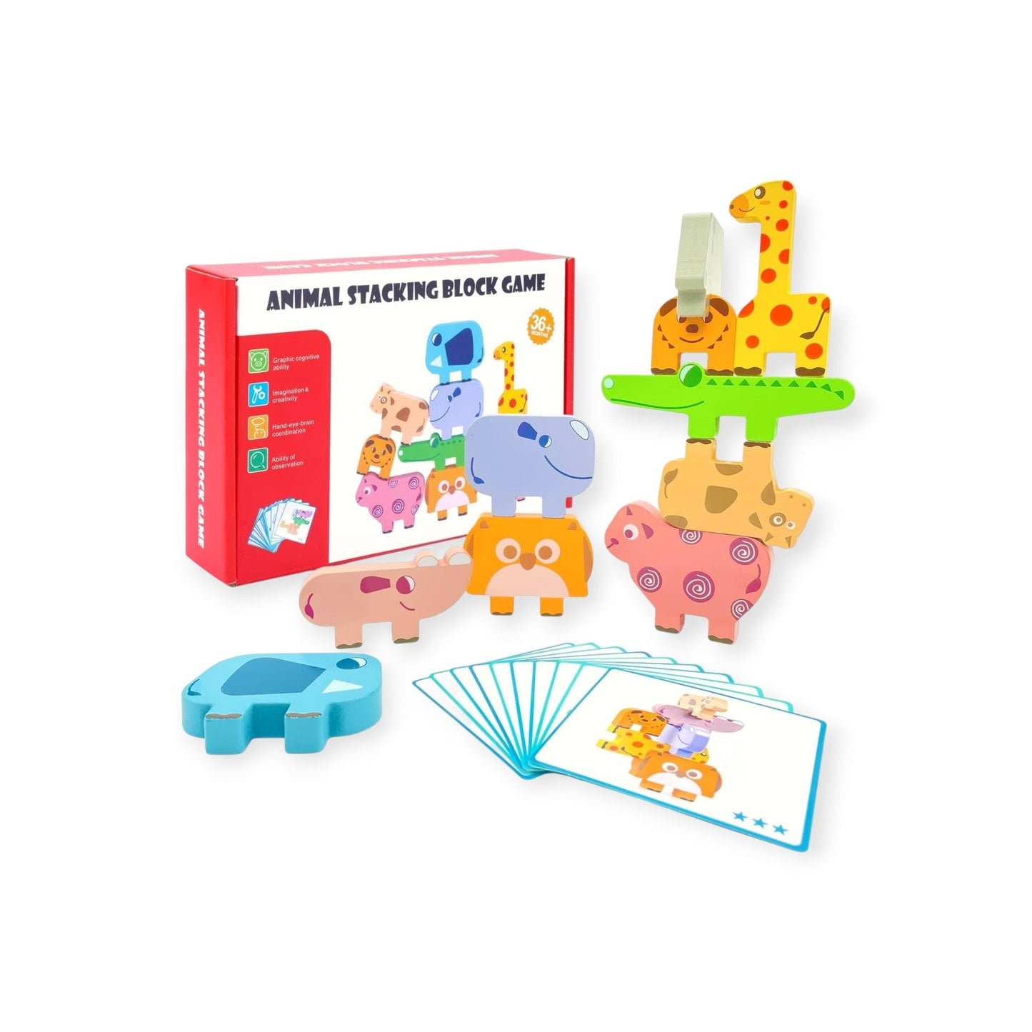 Montessori Animal Stacking Game