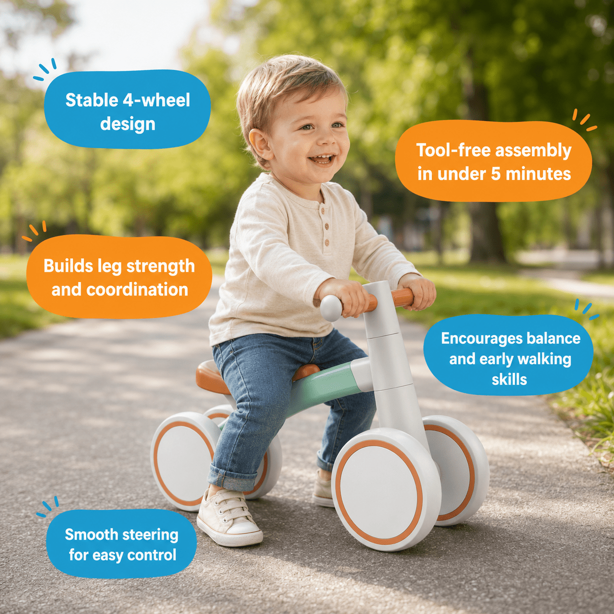 Montessori Balance Bike for Toddlers