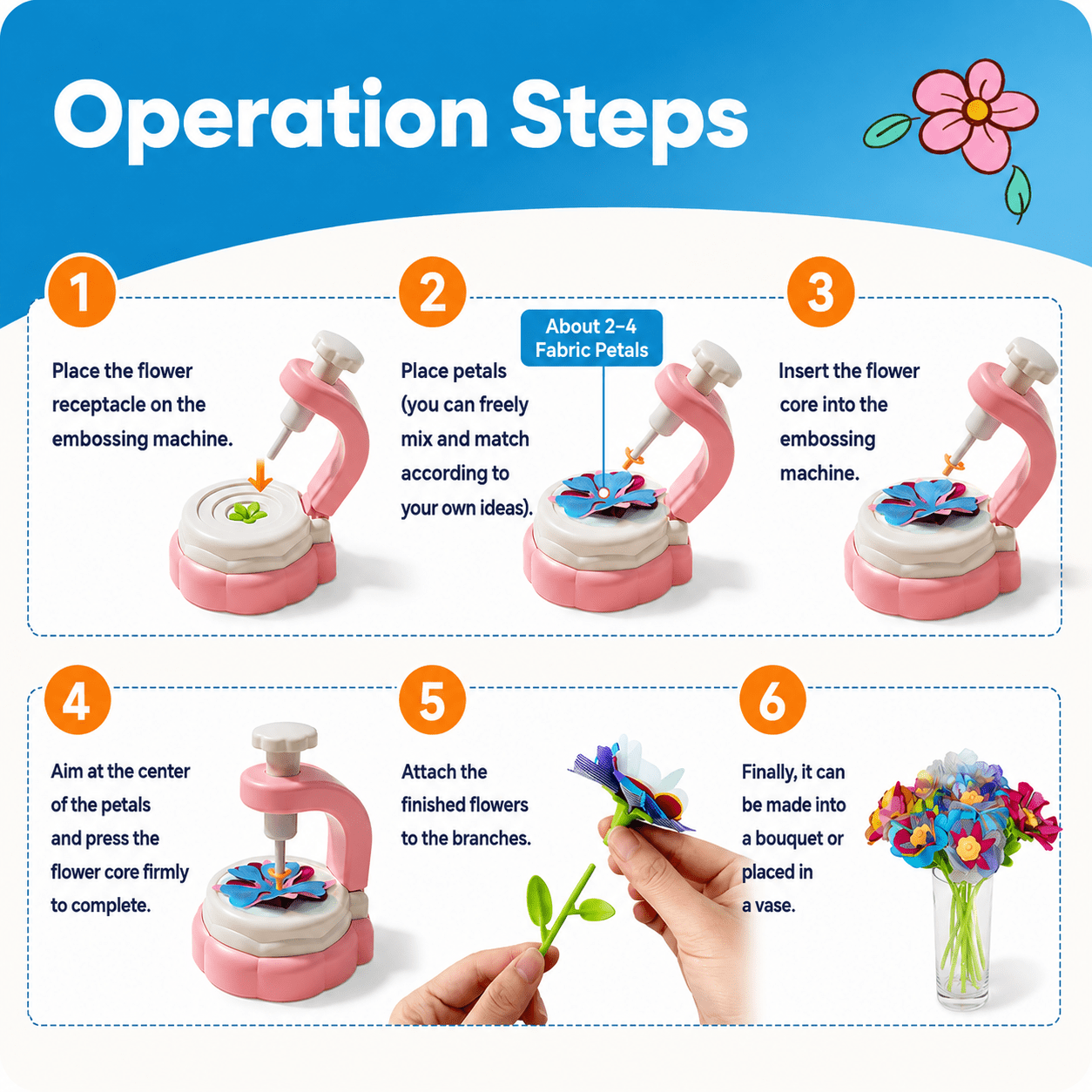 Montessori Fabric Flower Making Kit
