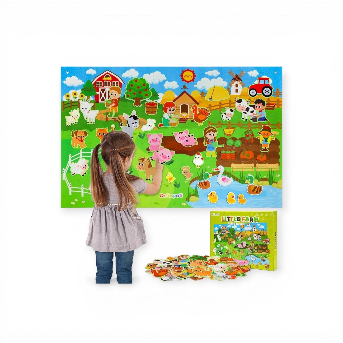 Montessori Felt Farm Play Board