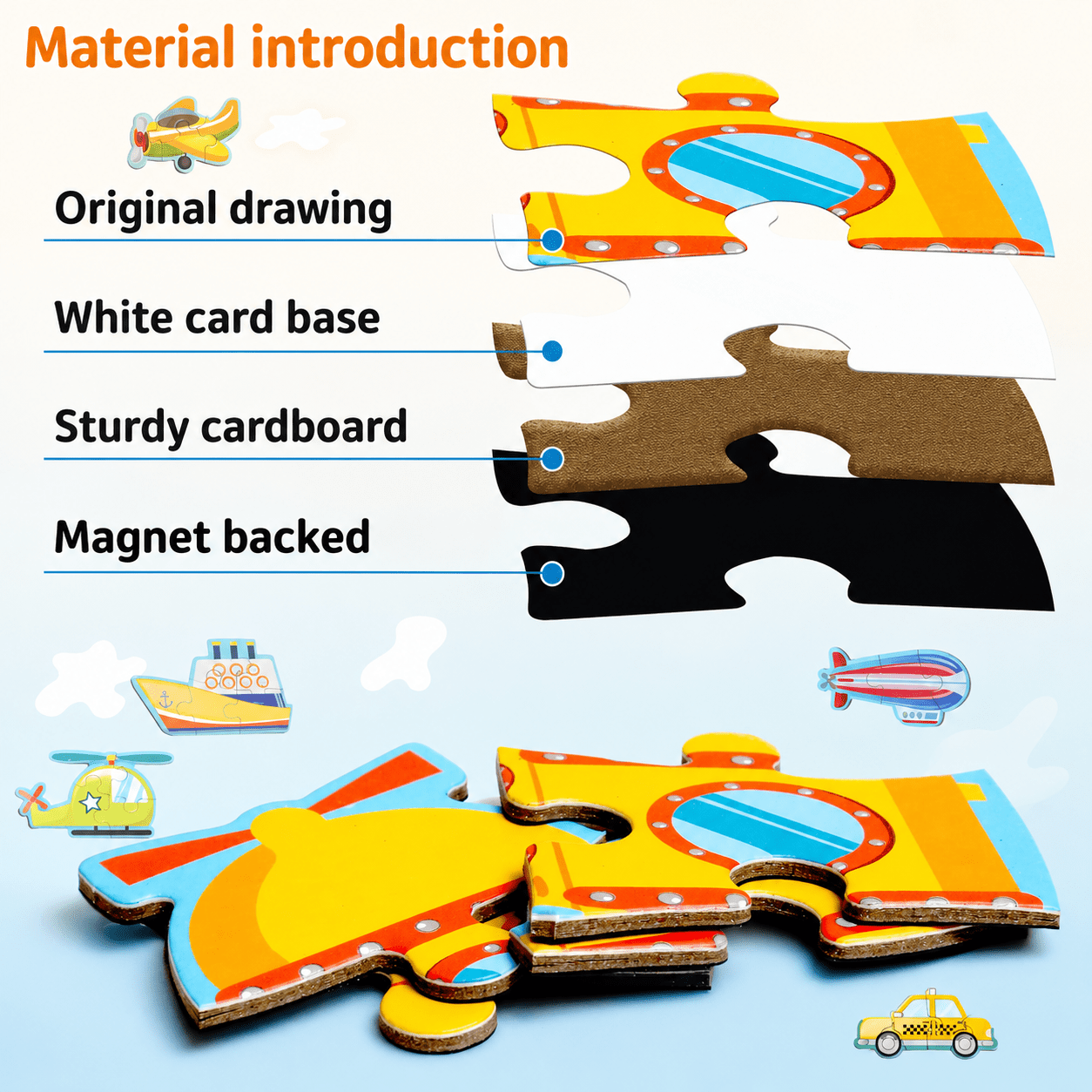 Montessori Magnetic Story Puzzle Books