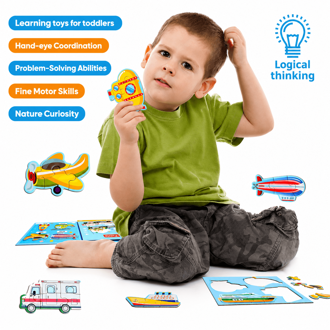 Montessori Magnetic Story Puzzle Books