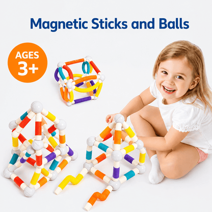 Montessori Magnetic Wand Building Set