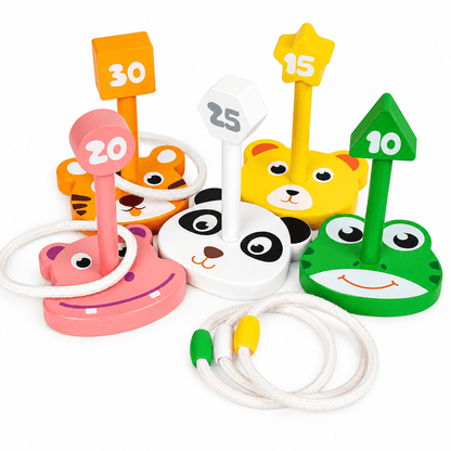 Montessori Outdoor Animal Ring Toss Kit