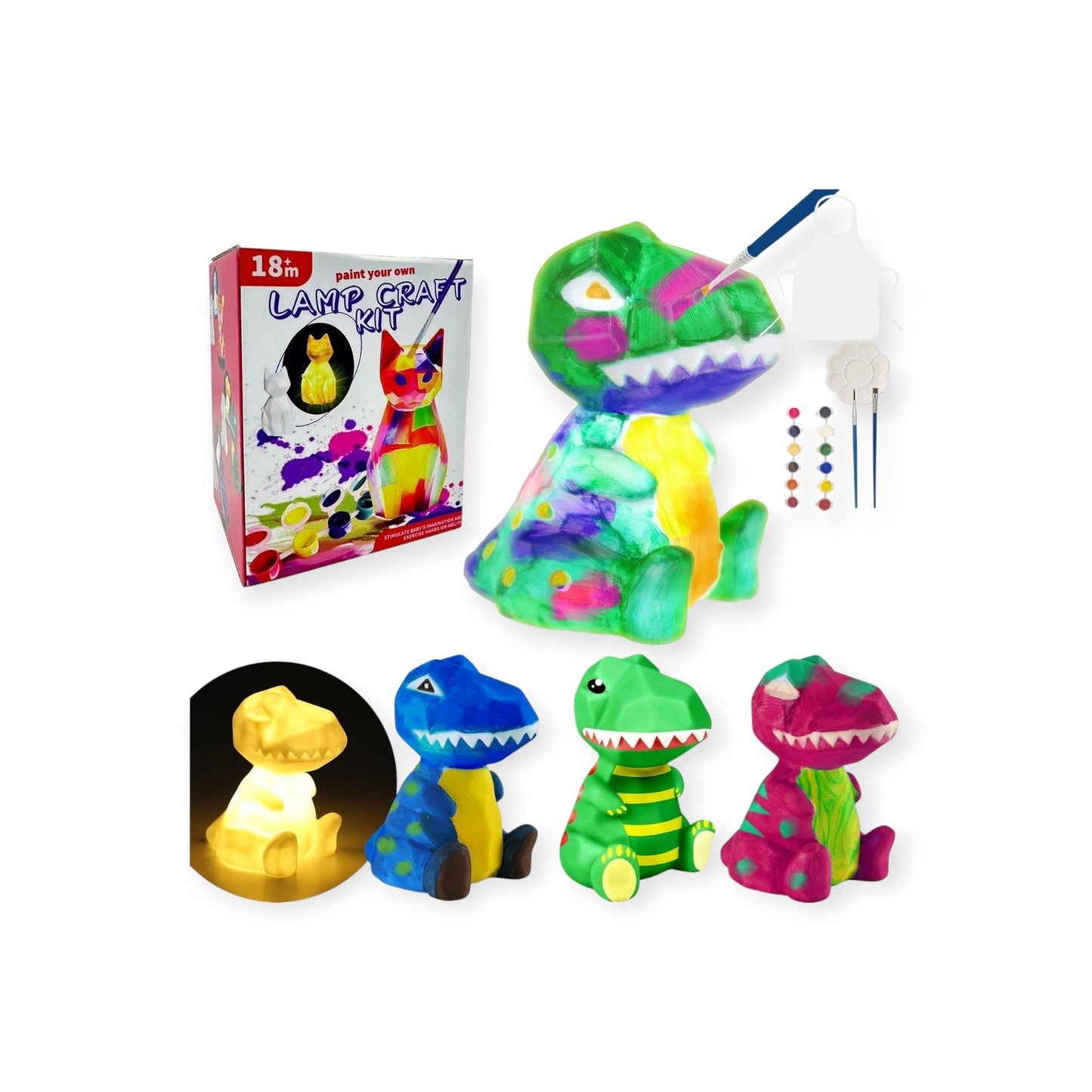 Montessori Paint-Your-Own Dino Kit