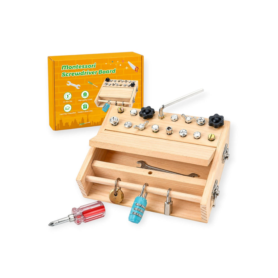 Montessori Screwdriver Board Set 18-in-1 Litlle Montessori