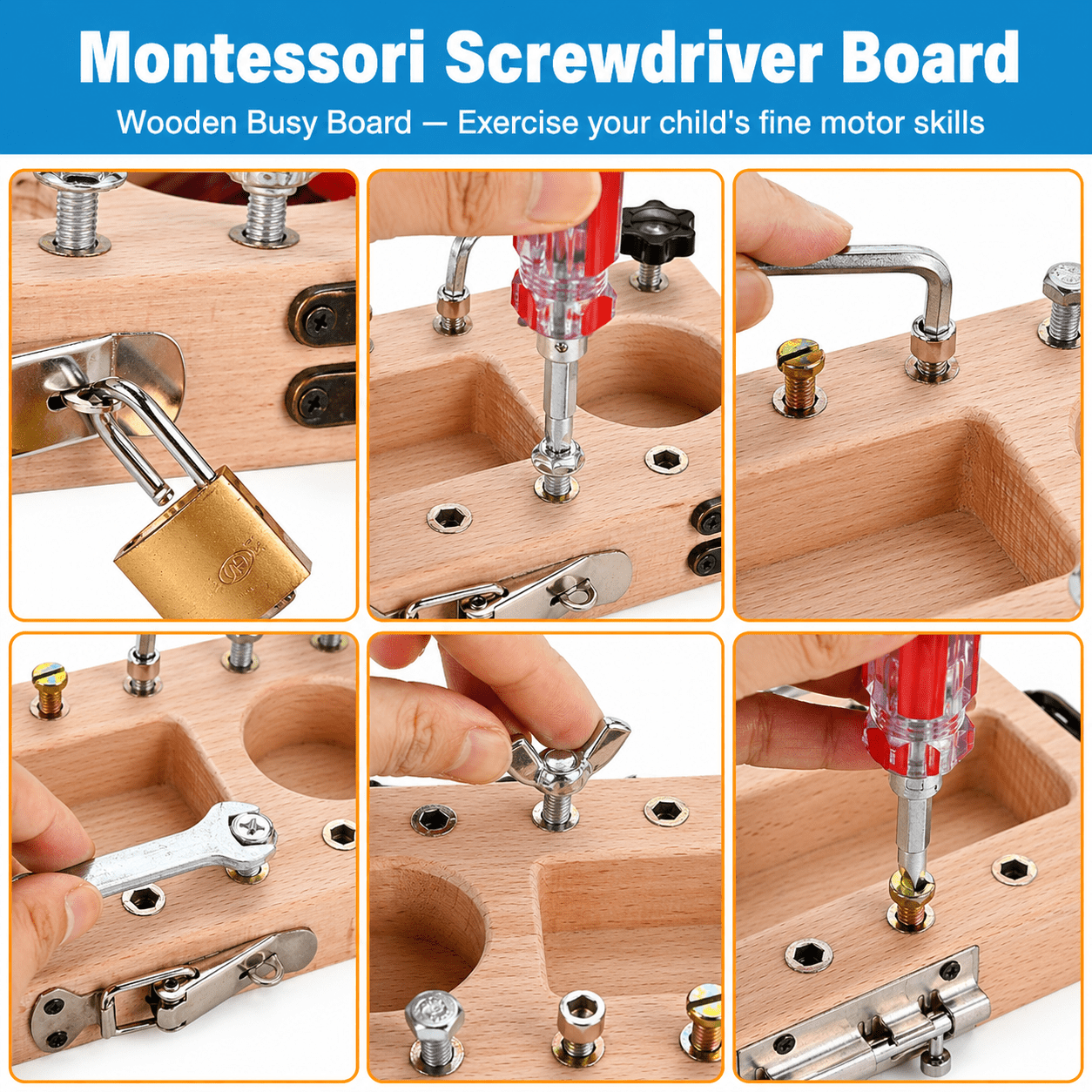 Montessori Screwdriver Tool Board