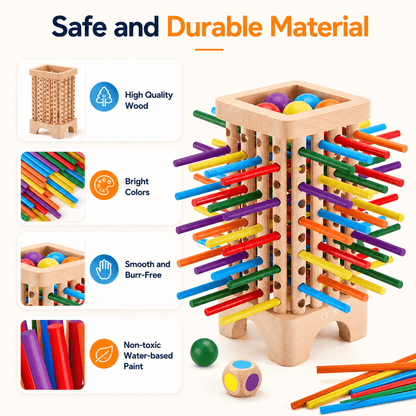 Montessori Stick Drop Tower Game