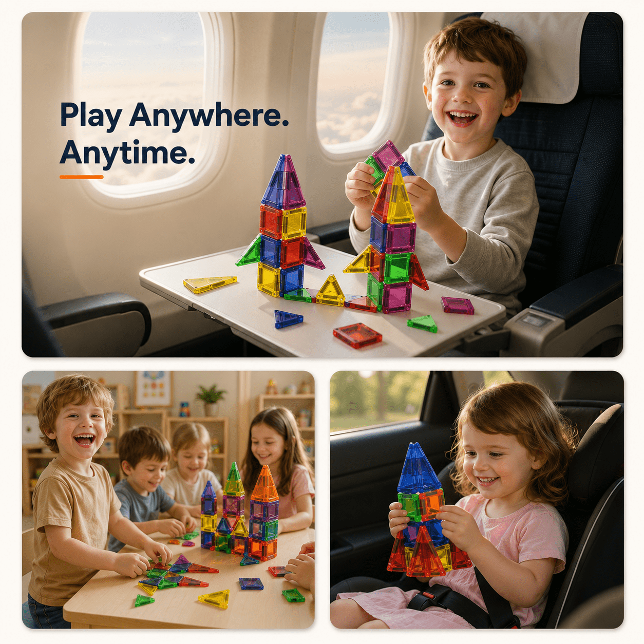 Montessori Travel Magnetic Tiles