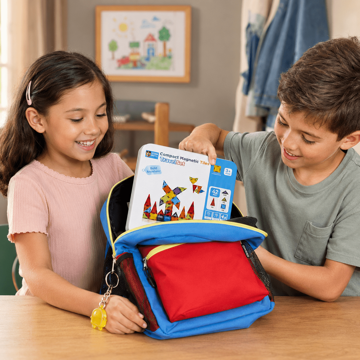 Montessori Travel Magnetic Tiles