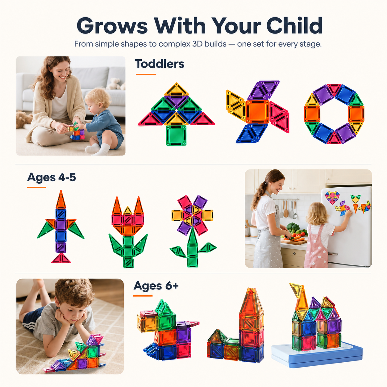 Montessori Travel Magnetic Tiles