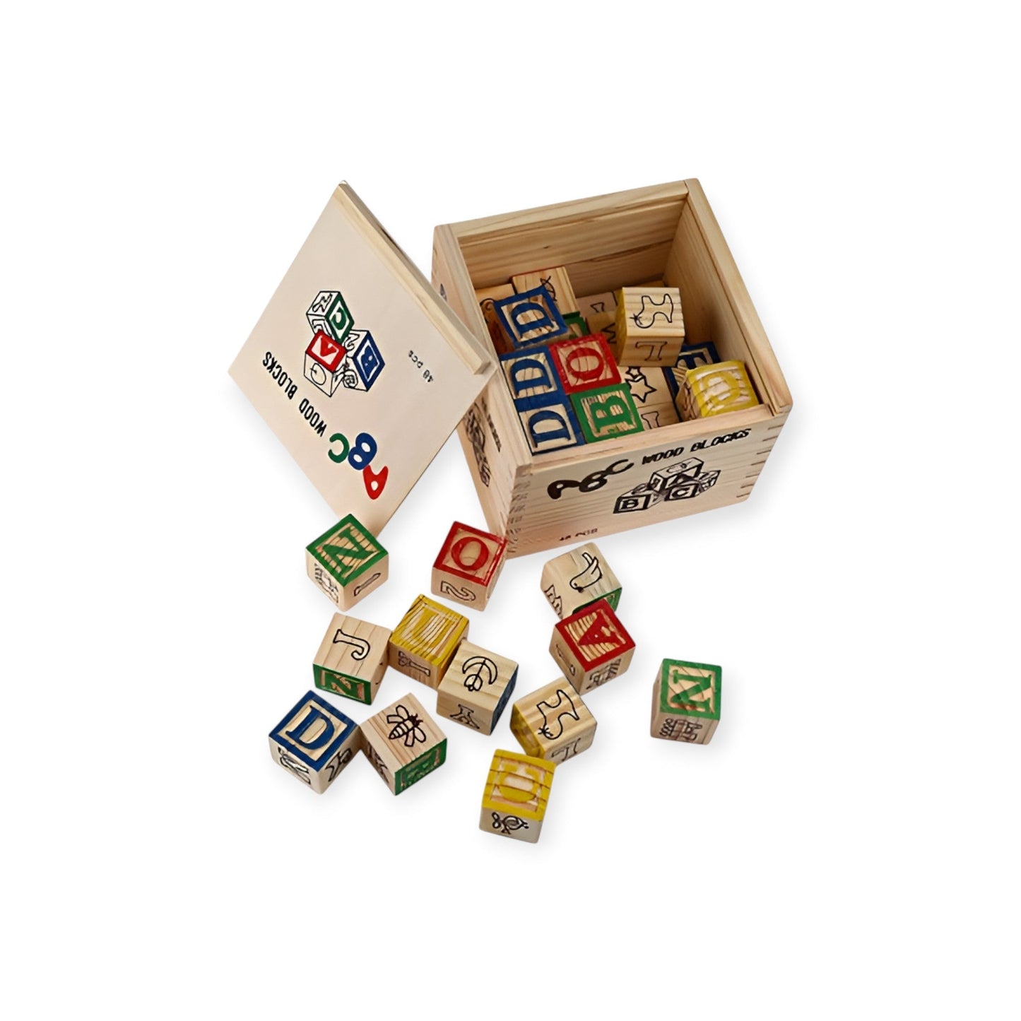 Montessori Wooden ABC Building Blocks