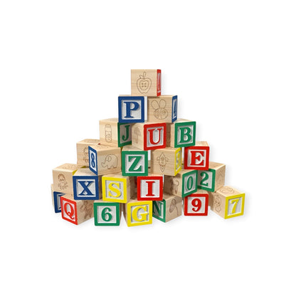 Montessori Wooden ABC Building Blocks