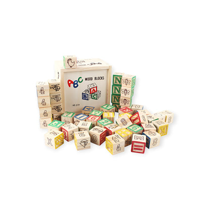 Montessori Wooden ABC Building Blocks