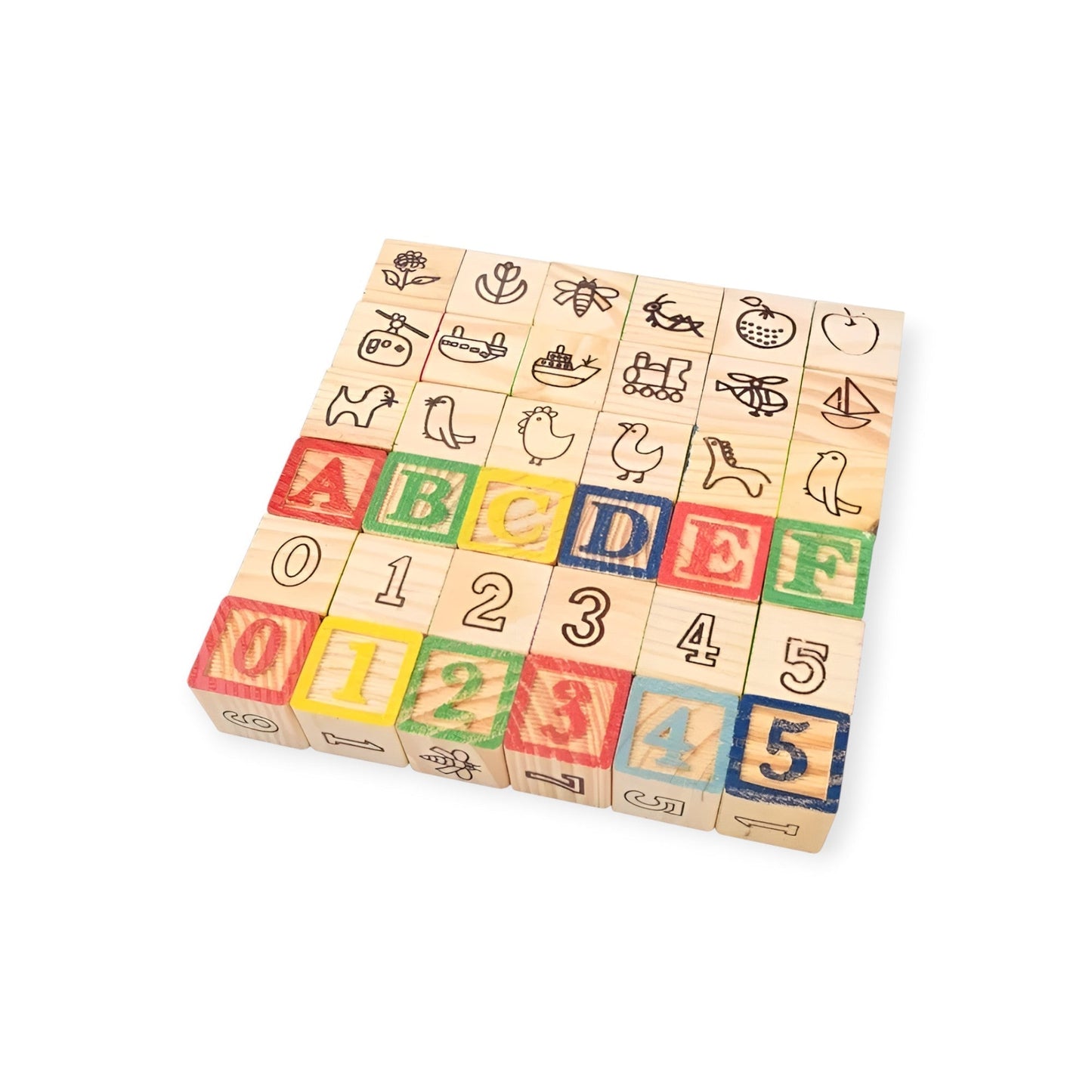 Montessori Wooden ABC Building Blocks