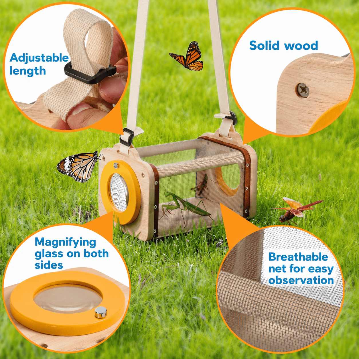 Montessori Wooden Bug Catcher Kit