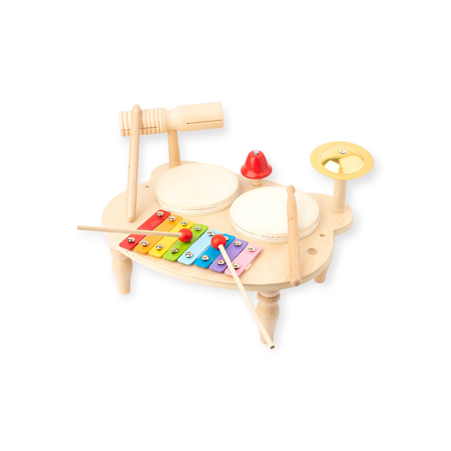 Montessori Wooden Drums Set