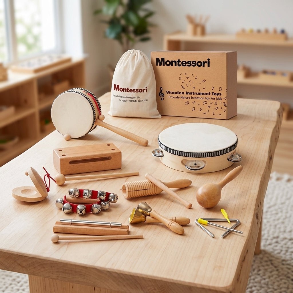 Montessori Wooden Music Instruments Set (10 Instruments)