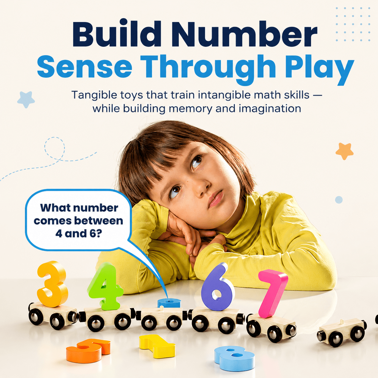 Montessori Wooden Number Train Set
