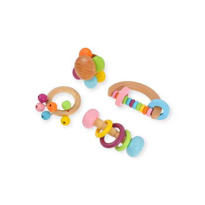 Montessori Wooden Rattles (4 Pack)