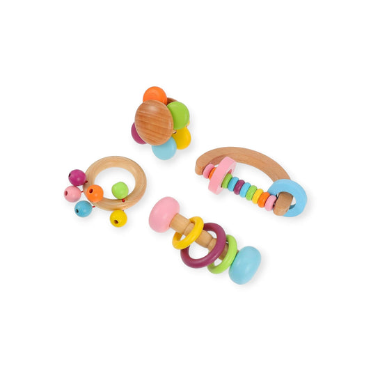 Montessori Wooden Rattles (4 Pack)