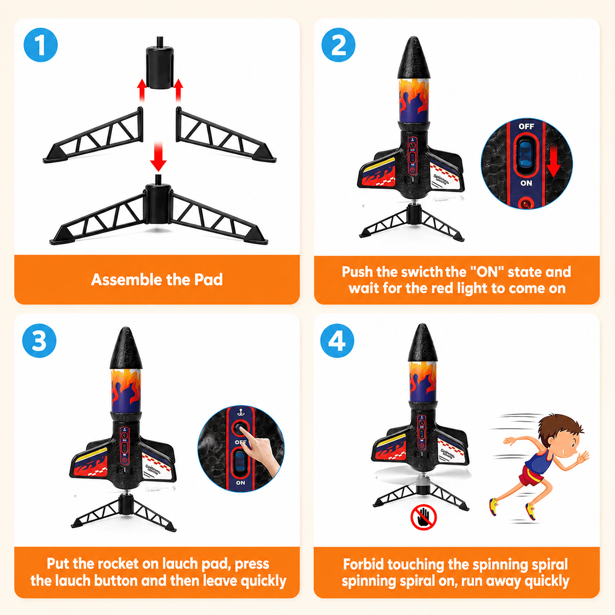 Outdoor Rocket Launcher Set for Kids