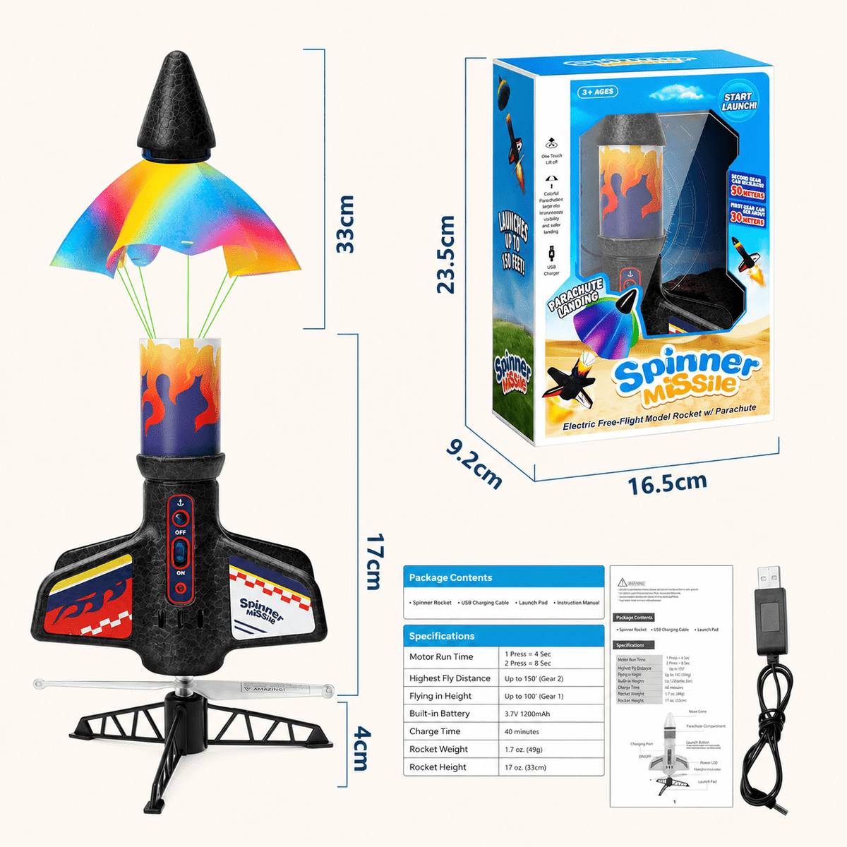 Outdoor Rocket Launcher Set for Kids Litlle Montessori