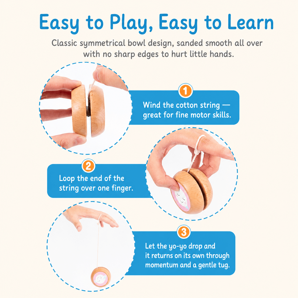 Wooden Yo-Yo for Kids