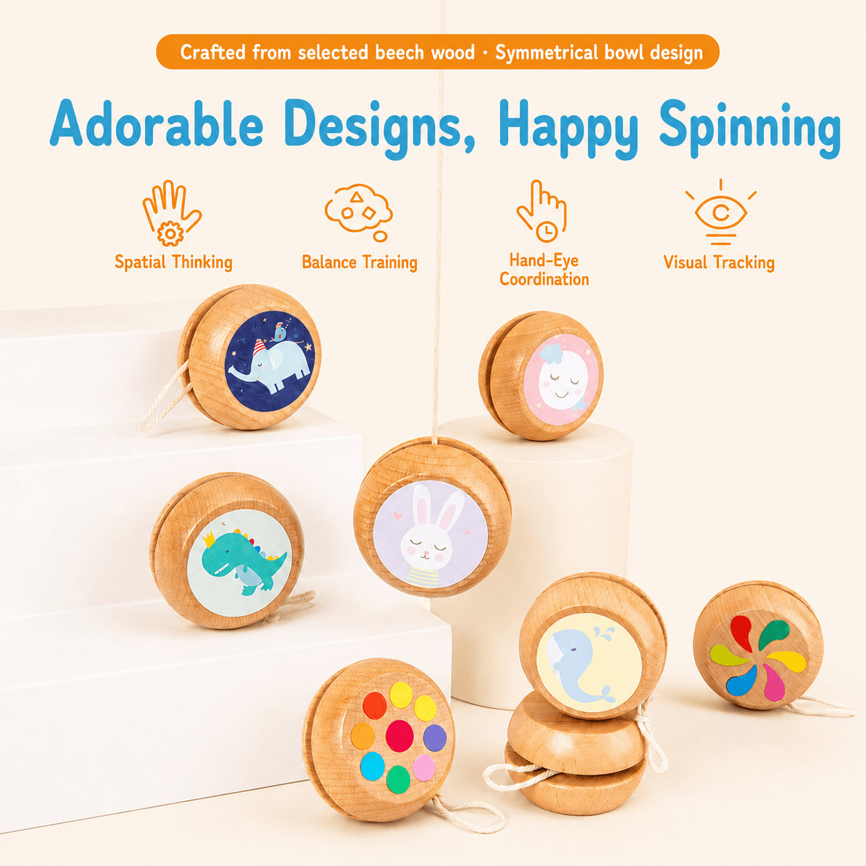 Wooden Yo-Yo for Kids